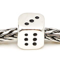 TROLLBEADS Dice Bead Sterling Silver Charm