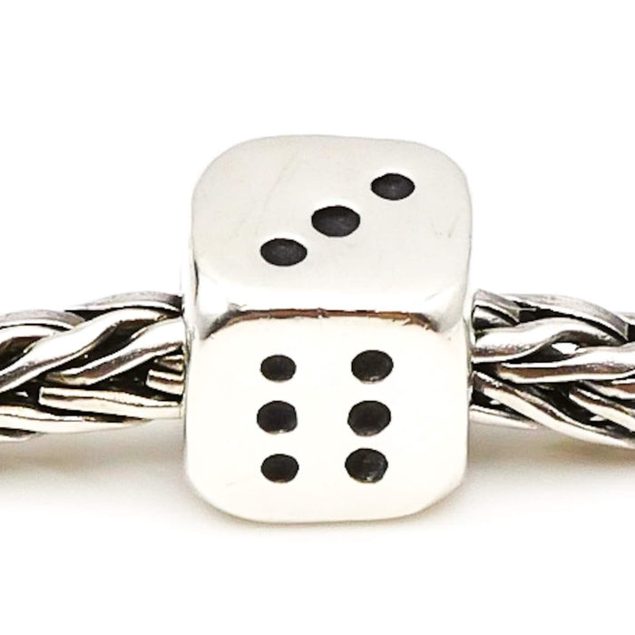 TROLLBEADS Dice Bead Sterling Silver Charm