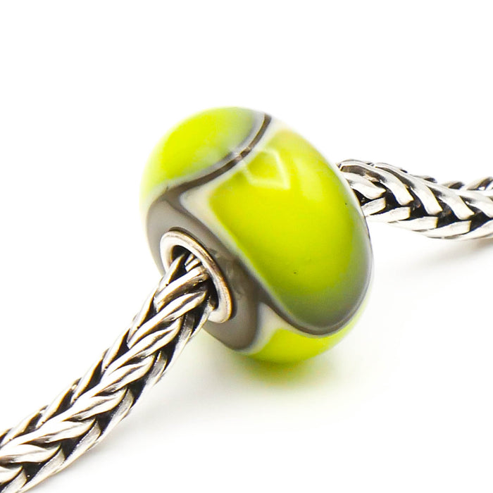 TROLLBEADS Green Armadillo Glass Bead Sterling Silver Charm