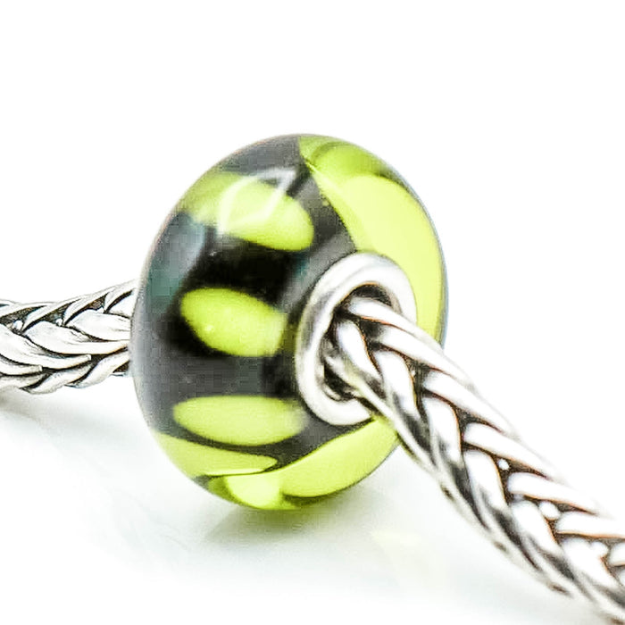 TROLLBEADS Green Shade Bead Sterling Silver Charm