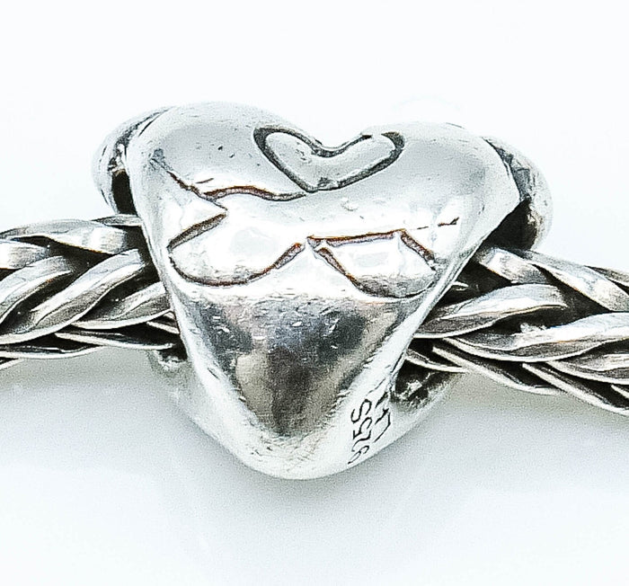 TROLLBEADS Hugging Hearts Bead Sterling Silver Charm