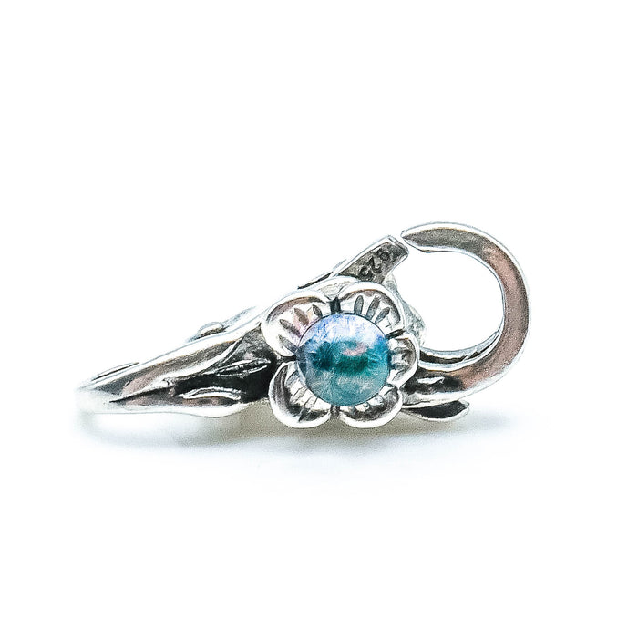 TROLLBEADS Dichroic Flower Sterling Silver Lock - RETIRED