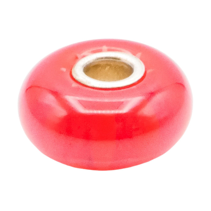 Trollbeads Red Stripe Murano Glass Bead Charm