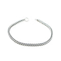 TROLLBEADS Signature Oxidized Sterling Silver Foxtail Chain Bracelet 6.1 Inches