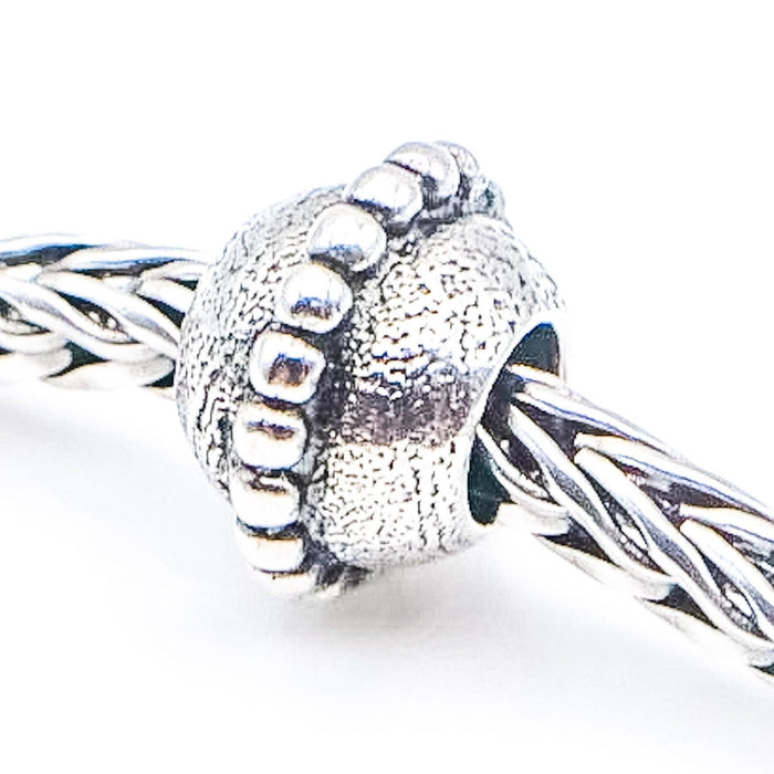 TROLLBEADS Small Planet Bead Sterling Silver Charm