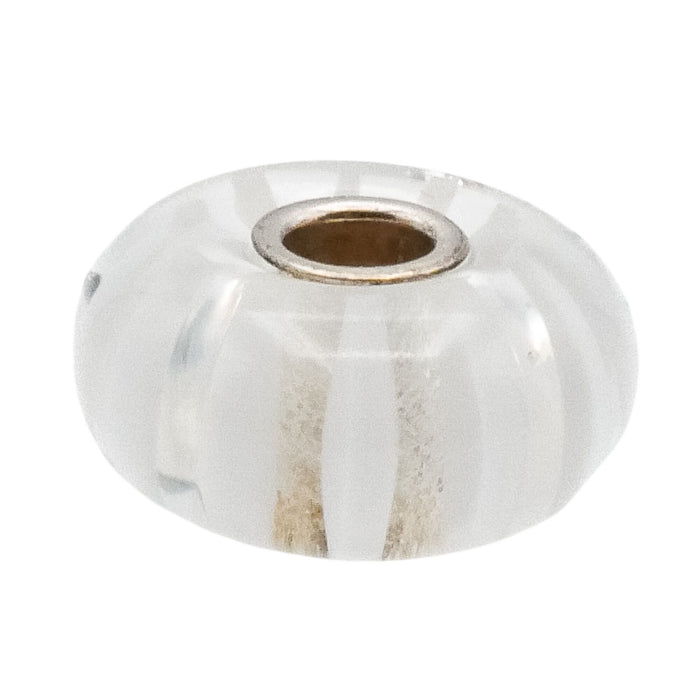 Trollbeads White Stripes Murano Glass Bead