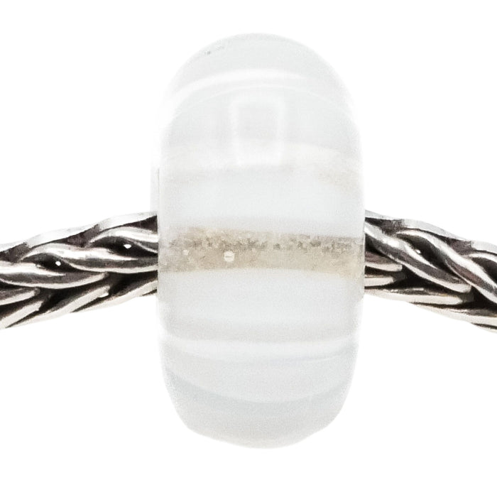 Trollbeads White Stripes Murano Glass Bead