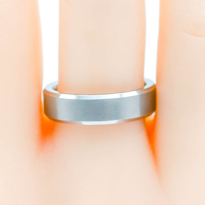 Tungsten Flat Polished Men's Wedding Band Ring Size 8.5
