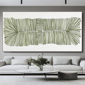 Veins of the Forest large modern hand painted linear botanical wall art by Hues Art Lab
