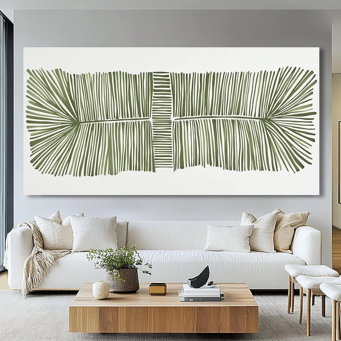 Veins of the Forest framed botanical canvas print in a modern interior