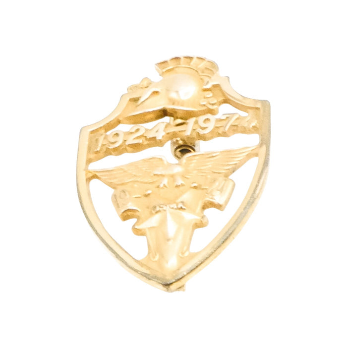 Vintage 50th Anniversary Commemorative West Point Class of 1924 10K GF Lapel Pin