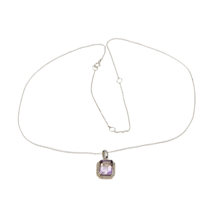 Vintage Fister Amethyst 900 Silver Necklace 20 Inches