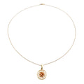 Vintage Krementz Gold Filled Rose Pendant Necklace Romantic Floral Jewelry