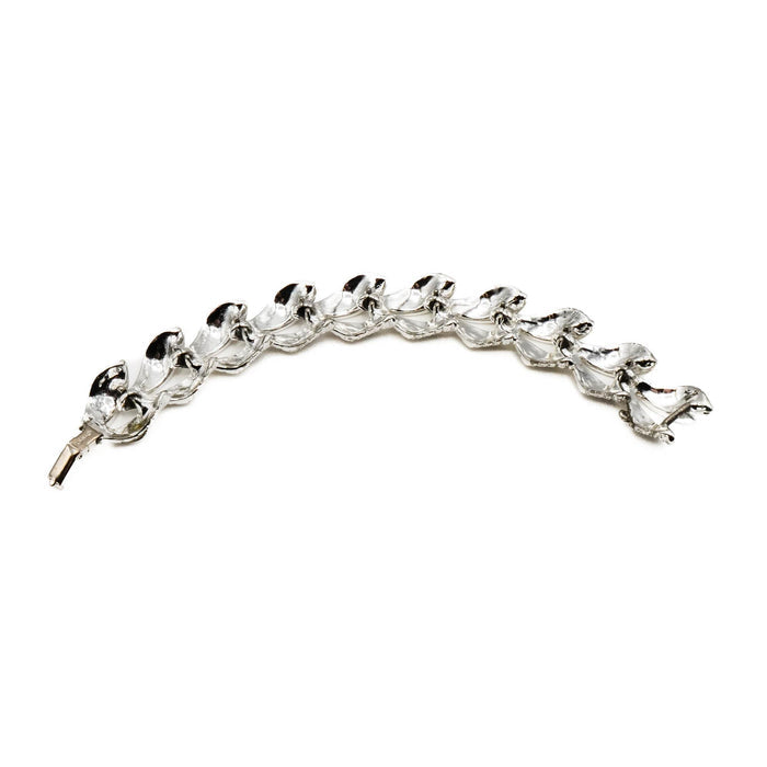 Vintage LISNER Silver Tone Link Bracelet Size 7 Inches