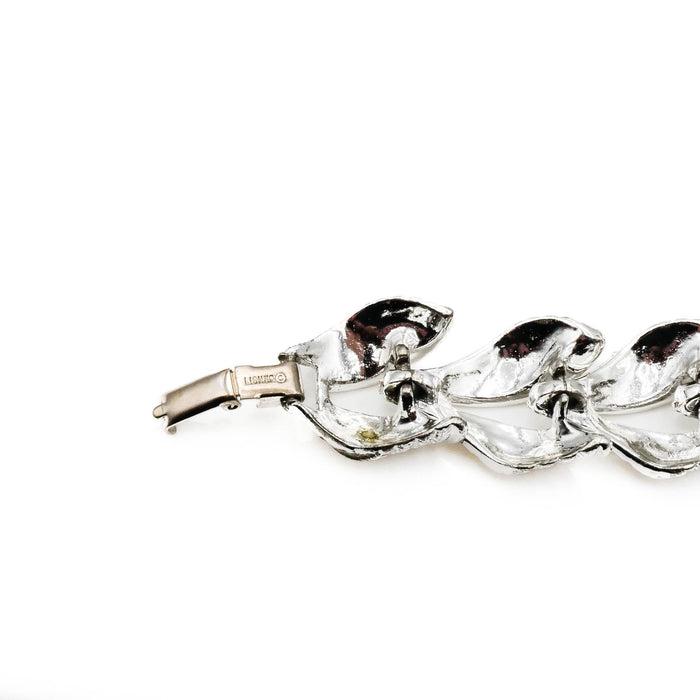 Vintage LISNER Silver Tone Link Bracelet Size 7 Inches