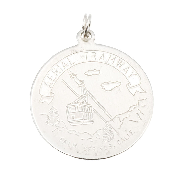 Vintage Palm Springs Aerial Tramway Sterling Silver Charm – 1960s California Travel Souvenir