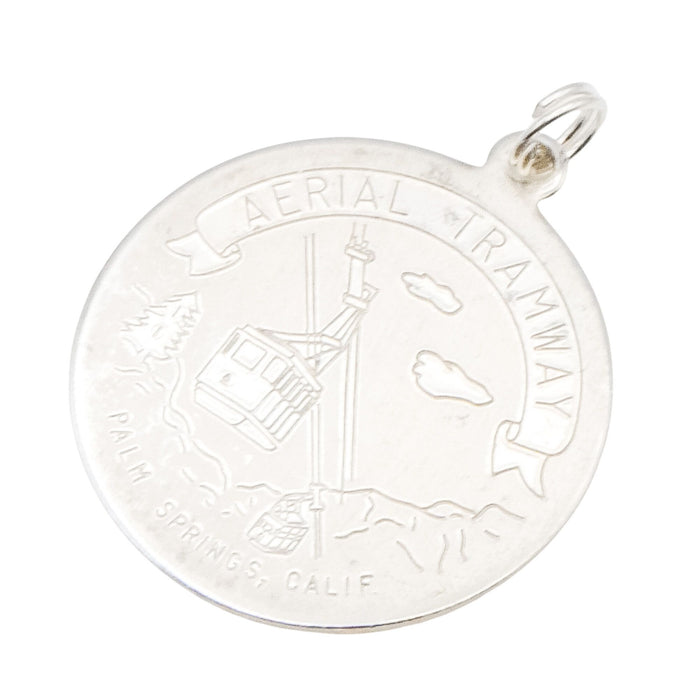 Vintage Palm Springs Aerial Tramway Sterling Silver Charm – 1960s California Travel Souvenir