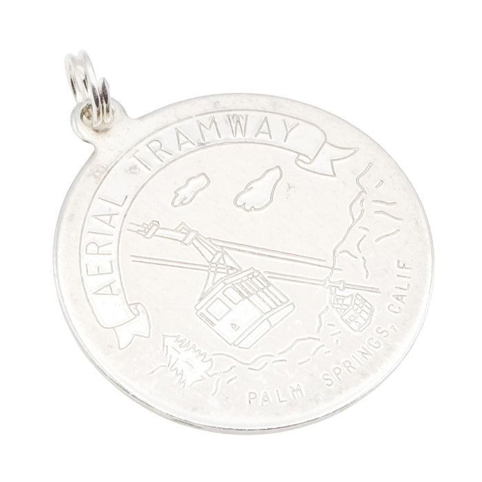 Vintage Palm Springs Aerial Tramway Sterling Silver Charm – 1960s California Travel Souvenir