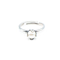 Vintage Sarah Coventry Sterling Silver Adjustable Faux Pearl Ring Size 5.5