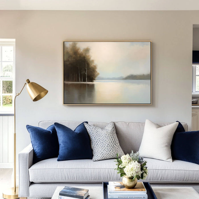 Landscape Abstract Wall Art - Waters Edge - Hues Art Lab