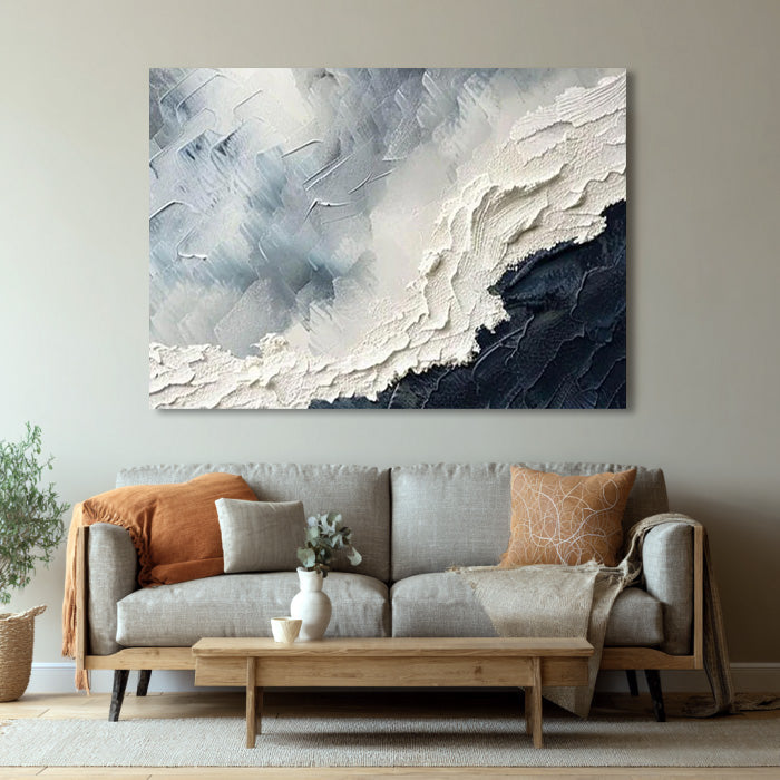 Waves Chase large wall art with flowing wave texture