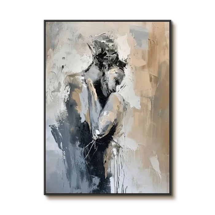 What the Heart Knows embrace artwork with intimate abstract figures