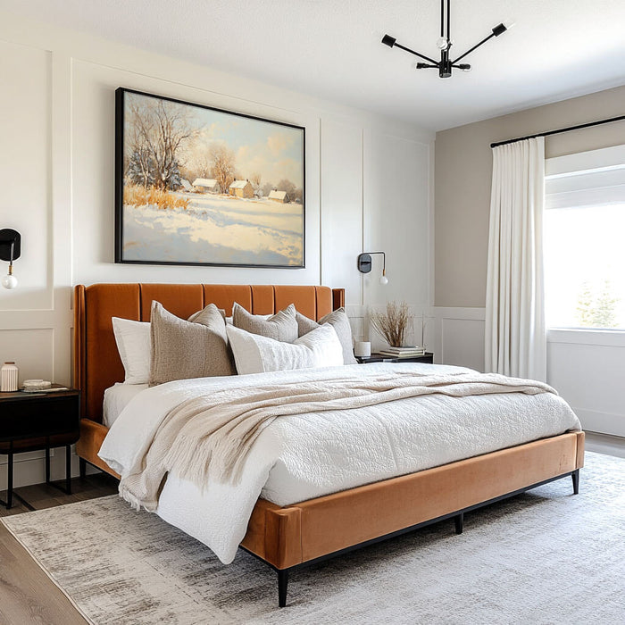 Snowscape Wall Art Painting - Winter Wonderland - Hues Art Lab